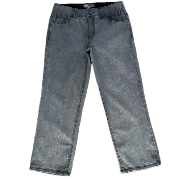 👖🏢 DEMOCRACY Ab-Solution Gray Straight-Leg Jeans | Size 10 | Tummy & Booty Lift - Picture 1 of 4